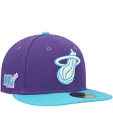 Men's New Era Purple Miami Heat Vice 59FIFTY Fitted Hat