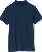 Lands' End Boys School Uniform Short Sleeve Tailored Fit Interlock Polo Shirt