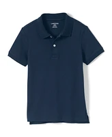 Lands' End Girls School Uniform Short Sleeve Tailored Fit Interlock Polo Shirt