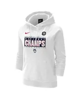 Women's Nike White UConn Huskies 2023 Ncaa Men's Basketball National Champions Pebble Tri-Blend Pullover Hoodie