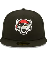 Men's New Era Black Erie SeaWolves Authentic Collection Team Home 59FIFTY Fitted Hat