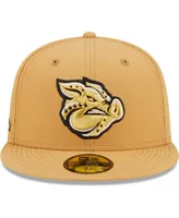 Men's New Era Natural Lehigh Valley IronPigs Authentic Collection 59FIFTY Fitted Hat