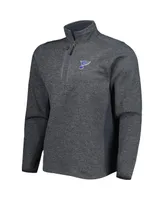 Men's Antigua Heathered Charcoal St. Louis Blues Course Quarter-Zip Jacket