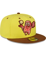 Men's New Era Yellow Beloit Sky Carp Copa De La Diversion 59FIFTY Fitted Hat