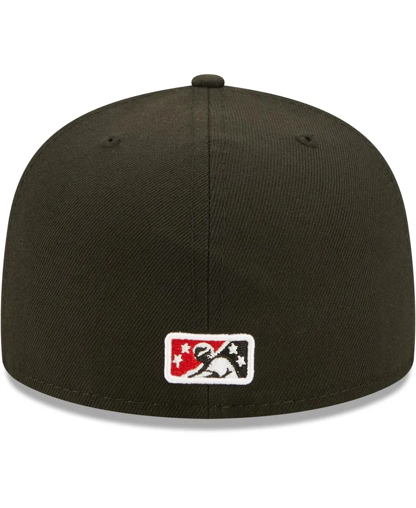 Men's New Era Black Indianapolis Indians Authentic Collection Team Alternate 59FIFTY Fitted Hat