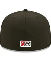 Men's New Era Black Indianapolis Indians Authentic Collection Team Alternate 59FIFTY Fitted Hat