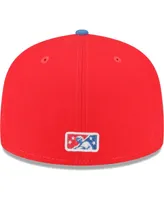 Men's New Era Coral Fayetteville Woodpeckers Copa De La Diversion 59FIFTY Fitted Hat