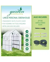 Garden Elements Personal Plastic Indoor Outdoor Standing Greenhouse For Seed Starting and Propagation, Frost Protection Clear, Large, 77 Inches x 56 I