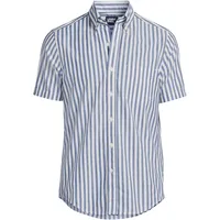 Lands' End Men's Traditional Fit Short Sleeve Essential Lightweight Poplin