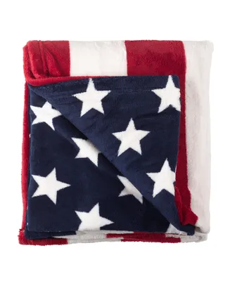 Saro Lifestyle American Flag Throw, 50" x 60"