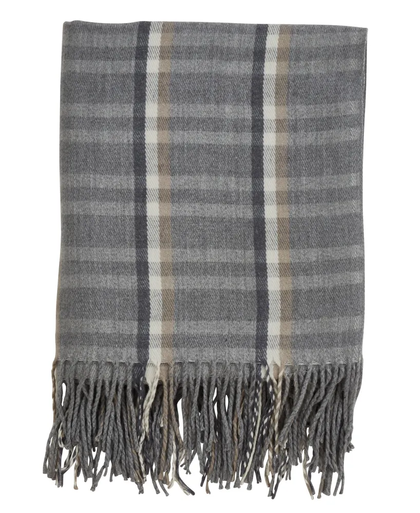 Saro Lifestyle Plaid Throw