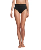 Lands' End Women's High Waisted Bikini Swim Bottoms