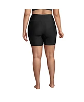 Lands' End Plus High Waisted 6" Bike Swim Shorts with Upf 50 Sun Protection