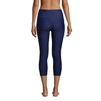 Lands' End Women's High Waisted Modest Swim Leggings with Upf 50 Sun Protection