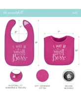 The Peanutshell Baby Girls Terry Bibs, 18 Pack for Feeding, Teething, or Drooling|Girl Foods/Holiday
