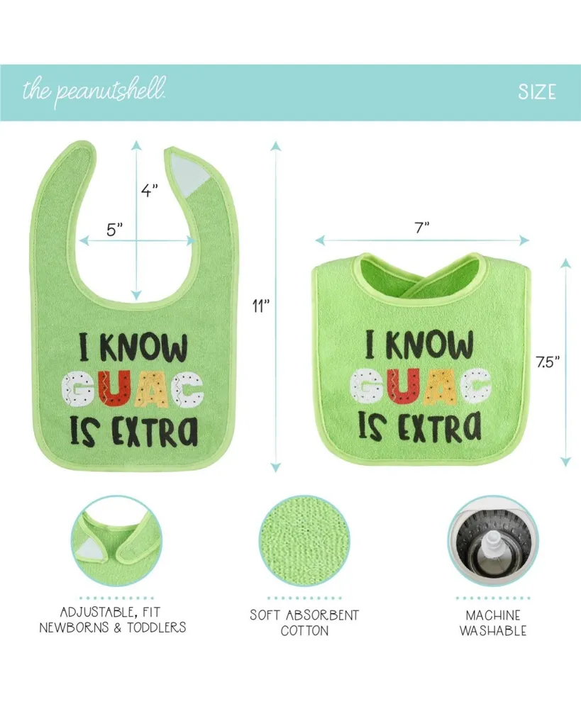 The Peanutshell Baby Girls Unisex Terry Bibs, 16 Pack for Feeding, Teething, or Drooling, Neutrals Theme