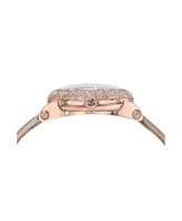 Porsamo Bleu Women's Liza Automatic Satin Covered Leather Band Watch 691DLIL