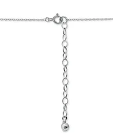 Giani Bernini Cubic Zirconia Baguette & Round Cross Pendant Necklace, 16" + 2" extender, Created for Macy's