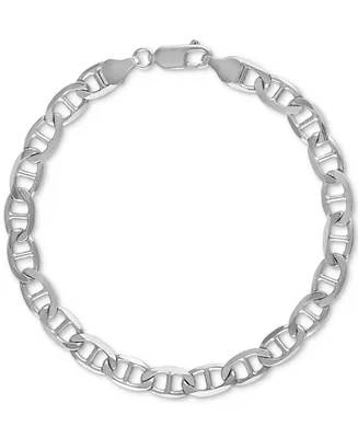 Esquire Men's Jewelry Flat Mariner Link Chain Bracelet in Sterling Silver, Created for Macy's