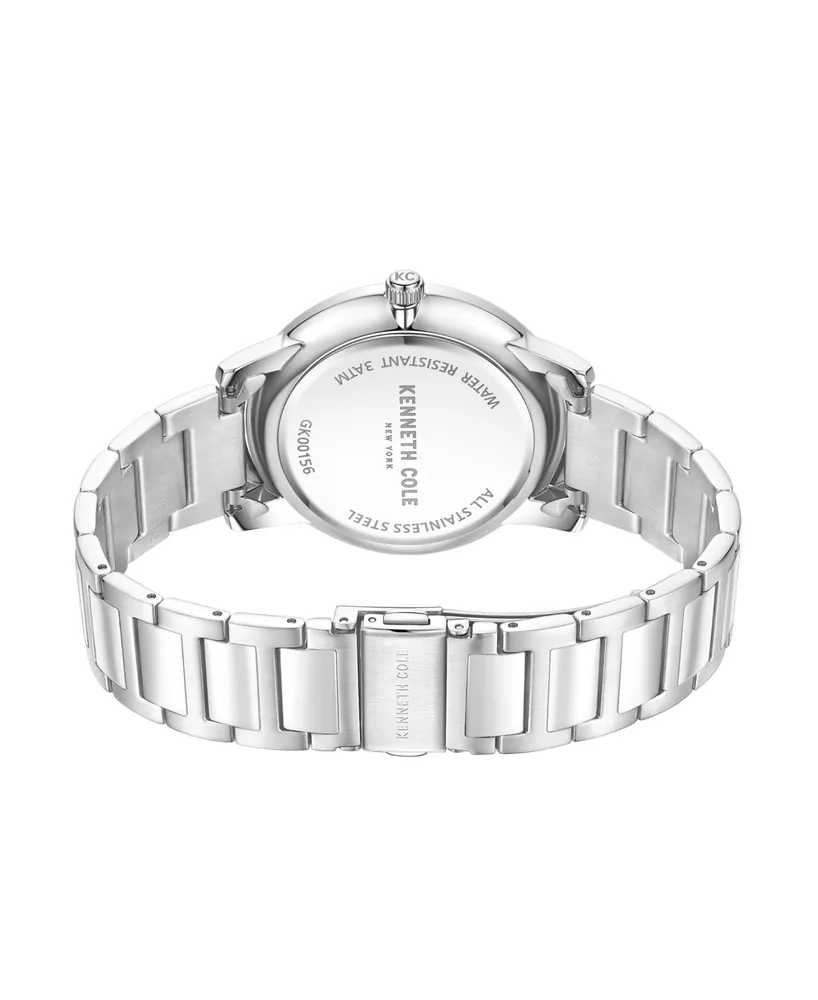 Kenneth Cole New York Men's Multifunction Dress Sport Silver-Tone Stainless Steel Watch 42mm