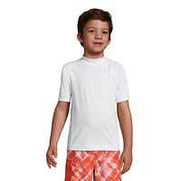 Lands' End Big Boys Husky Short Sleeve Swim Upf 50 Rash Guard