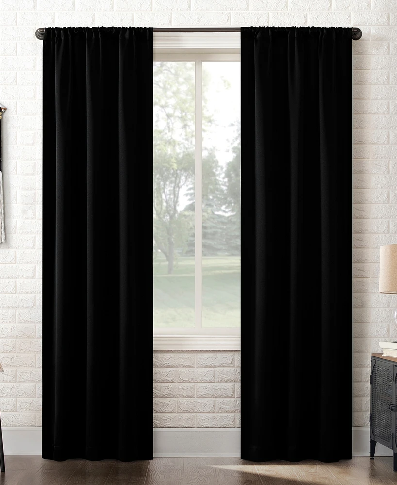 Sun Zero Bergen Theater Grade Extreme 100% Blackout Rod Pocket Single Curtain Panel