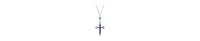 2028 Glass Crystal Cross Necklace 28"