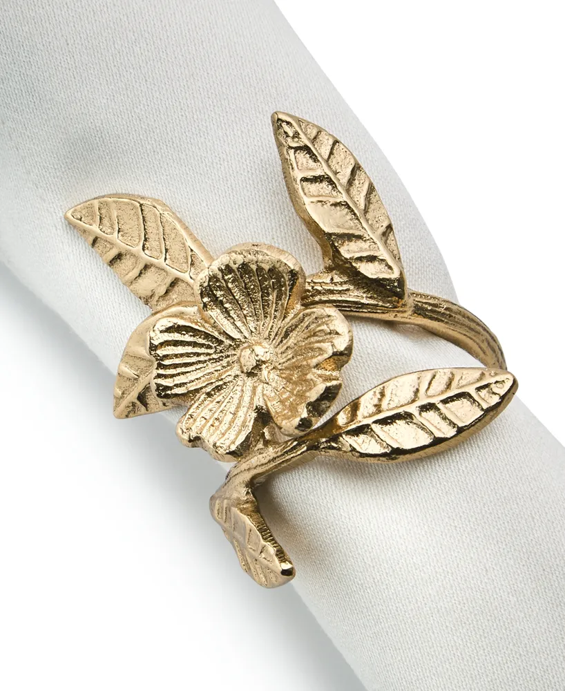 Charter Club Gilded Napkin Rings, Set of 4, Created for Macy's