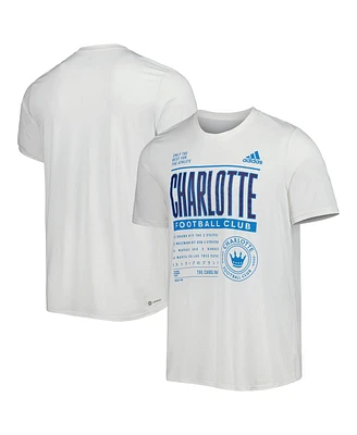 Men's adidas White Charlotte Fc Club Dna Performance T-shirt