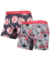 Men's Pair of Thieves Gray, Navy Boston Red Sox Super Fit 2-Pack Boxer Briefs Set