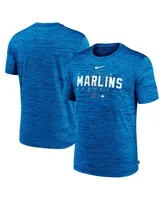 Men's Nike Blue Miami Marlins Authentic Collection Velocity Performance Practice T-shirt