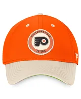 Men's Fanatics Orange, Khaki Philadelphia Flyers True Classics Retro Flex Hat