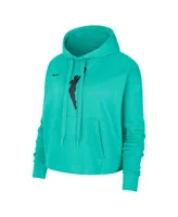 Women's Nike Mint Wnba Logo woman Team 13 Cropped Pullover Hoodie