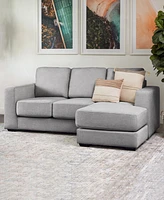 Elizabeth 85" Stain-Resistant Fabric Reversible Sofa Chaise Sectional