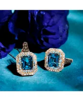 Le Vian Deep Sea Blue Topaz (3-1/2 ct. t.w.), Blue Topaz (1/4 ct. t.w.) & Diamond (7/8 ct. t.w.) Ring in 14k Rose Gold