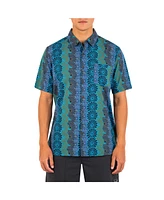 Hurley Men's Rincon Print Short Sleeve Button-Up Shirt