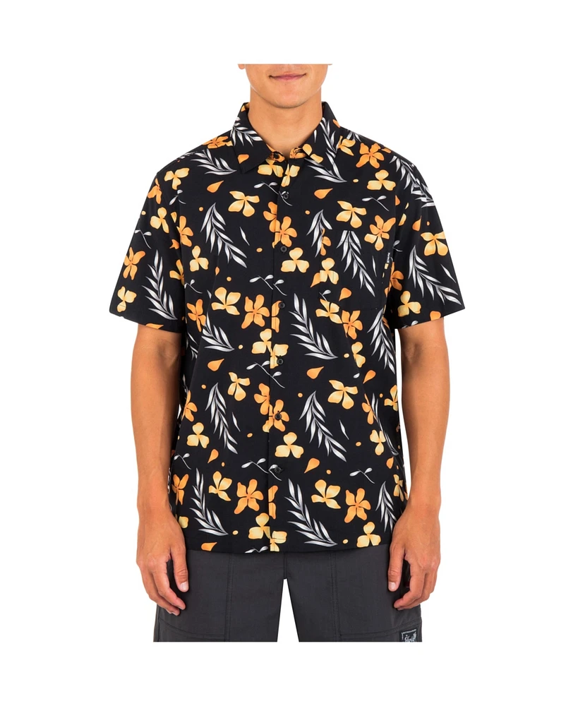 Hurley Men's Rincon Print Short Sleeve Button-Up Shirt