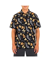 Hurley Men's Rincon Print Short Sleeve Button-Up Shirt