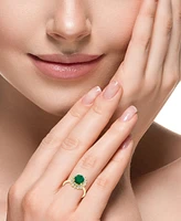 Effy Sapphire (1-7/8 ct. t.w.) & Diamond (3/8 Halo Ring 14k Gold (Also available Emerald and White Gold)