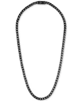 Bulova Men's Link Chain 22" Necklace in Black-Plated Stainless Steel