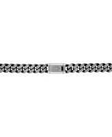 Bulova Men's Classic Curb Chain 24" Necklace in Blue-Plated Stainless Steel