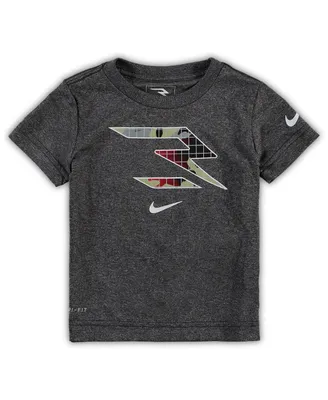 Toddler Boys and Girls Heathered Black Nike 3BRAND by Russell Wilson Combat Fill Performance T-shirt