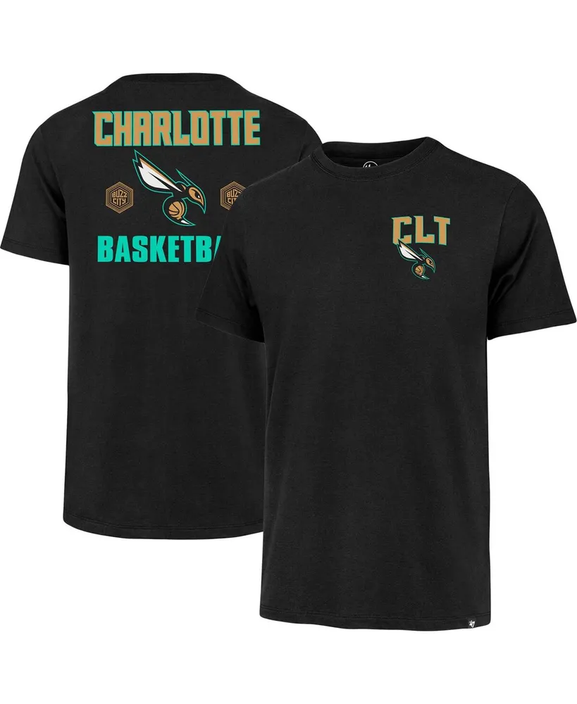 Men's '47 Brand Black Charlotte Hornets 2022/23 City Edition Backer Franklin T-shirt