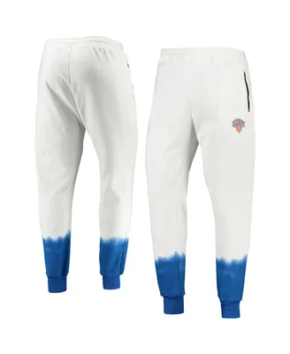 Men's Fisll Oatmeal New York Knicks Double Dribble Tie-Dye Fleece Jogger Pants