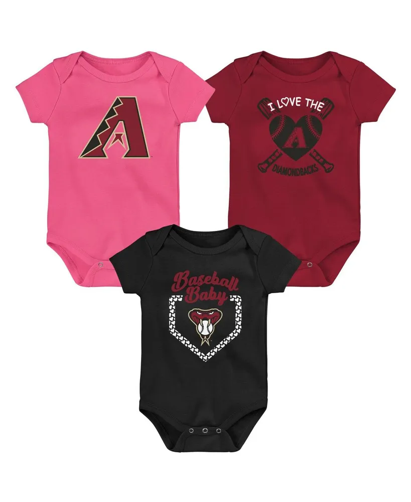 St. Louis Cardinals Infant Red/Navy/Pink Baseball Baby 3-Pack