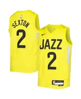 Big Boys and Girls Nike Collin Sexton Yellow Utah Jazz 2021/22 Swingman Jersey - Icon Edition