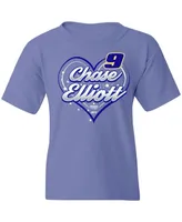 Big Girls Hendrick Motorsports Team Collection Purple Chase Elliott Love T-shirt