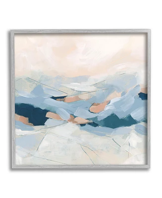 Stupell Industries Modern Abstract Mountain Landscape Framed Giclee Art, 17" x 1.5" x 17" - Multi
