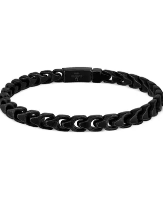 Bulova Men's Link Bracelet in Black Matte Stainless Steel
