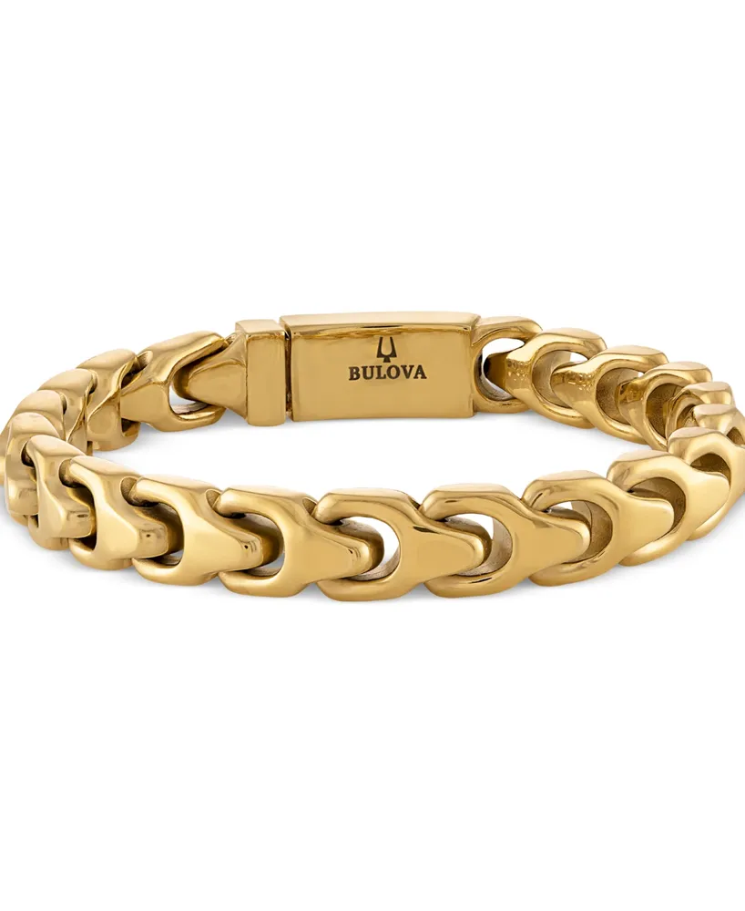 Bulova Men's Link Bracelet in Gold-Plated Stainless Steel
